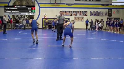 120 lbs Cons. Round 1 - Isaac Aragon, West Liberty vs Ethan Edens, Camanche