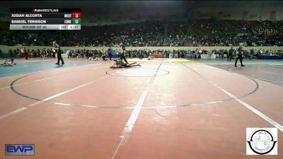 140 lbs Round Of 32 - Josiah Alcorta, Mustang Middle School vs Samuel Tennison, Coweta