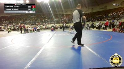 G5A-100 lbs Cons. Round 1 - Riane Robinett, Little Axe-Girls vs Madden Talley, Harrah-Girls