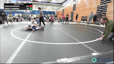 66-69 lbs Rr Rnd 3 - Coralynn Hensley, Little Axe Takedown Club vs Marley Cummings, Piedmont Youth