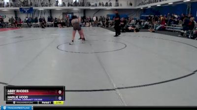 136 lbs Cons. Round 3 - Hadlie Hood, Iowa Central Community College vs Abby Rhodes, Quincy