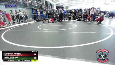 64 lbs Round 1 (4 Team) - Kamdynn Parker, East Kansas Eagles Gold vs Nash Johnson, Kansas Mayhem