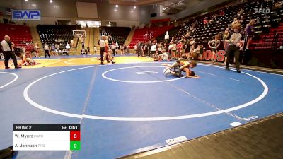 60 lbs Rr Rnd 2 - Weston Myers, Pawhuska Elks Takedown vs Andrew Johnson, Pitbull Wrestling Academy