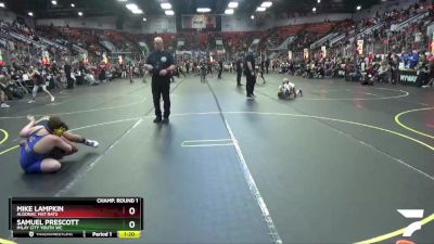 112 lbs Champ. Round 1 - Mike Lampkin, Algonac Mat Rats vs Samuel Prescott, Imlay City Youth WC