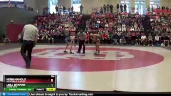 126 lbs Quarterfinal - Mithi Mamolo, Brentwood Academy vs Luke Braman, Notre Dame