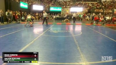 AA - 120 lbs Cons. Round 3 - Dalton Ecklund, Great Falls CMR vs Dean Christie, Gallatin HS