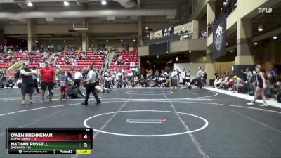 90 lbs Finals (2 Team) - Owen Brenneman, SlyFox Silver vs Nathan Russell, $nowmen