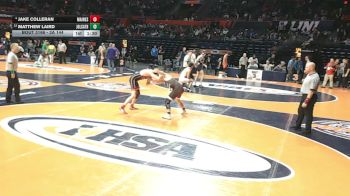 3A 144 lbs Cons. Round 1 - Matthew Laird, Joliet (Catholic Academy) vs Jake Colleran, Park Ridge (Maine South)