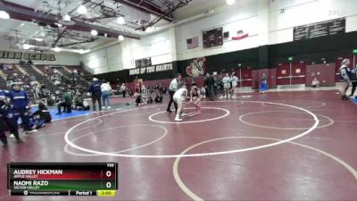 110 lbs Round 5 - Audrey Hickman, Apple Valley vs Naomi Razo, Victor Valley