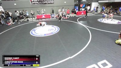 100 lbs Round 1 (16 Team) - Dominic Cabot, SCVWA-FR vs Christopher Roos, TCWA-FR