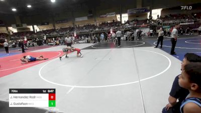 70 lbs Consi Of 4 - Jionni Hernandez Rodriguez, Ridge WC vs Joshua Gustafson, NM Outlawz