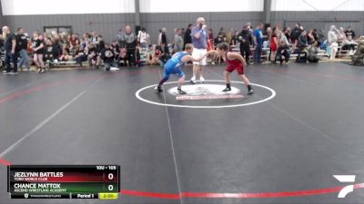 105 lbs Quarterfinal - Jezlynn Battles, Toro World Club vs Chance Mattox, Ascend Wrestling Academy