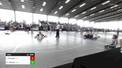 43 lbs Semifinal - Israel Jimenez, Grindhouse Wrestling Club vs Rhett Jessop, Ryse Wrestling Academy