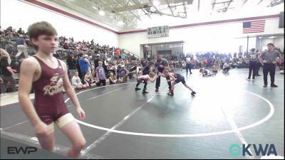 70 lbs Quarterfinal - Canaan Johnston, Mannford Pirate Youth Wrestling vs Eli McComb, Team Of Hard Knox