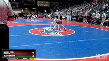 4A-106 lbs Semifinal - Gabe Swann, Central (Carroll) vs Owen Etris, Chestatee