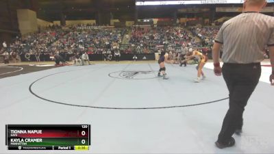 120 lbs Cons. Semi - Tionna Napue, Hays vs Kayla Cramer, Manhattan