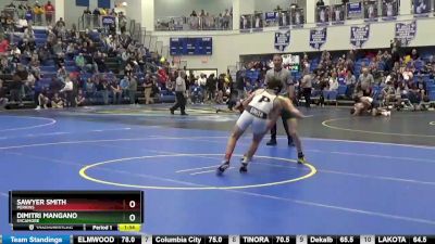 113 lbs Quarterfinal - Dimitri Mangano, SYCAMORE vs Sawyer Smith, PERKINS