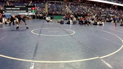 2A 144 lbs Semifinal - Boedi Kirkland, Newton-Conover High School vs Ashton Shields-Adams, Southwest Onslow High School