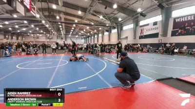 100 lbs Quarterfinal - Aiden Ramirez, El Paso Wildcats Wrestling Club vs Anderson Brown, Liberty Warriors Wrestling Club