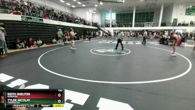 120 lbs Quarterfinal - Tyler Nicolay, Torrington vs Keith Shelton, Evanston