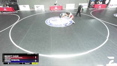 120 lbs Quarterfinal - Beckett Clear, Temecula Valley High School Wrestling vs Kenzo Pimentel, California