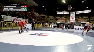 Cadet Boys Lower - 138 lbs Quarters - Gabriel Ingraham, Vacaville High School Wrestling vs Mason Bishop, Righetti High School Wrestling