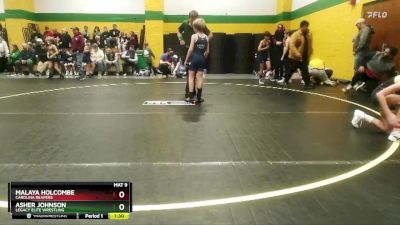 75 lbs Round 1 - Asher Johnson, Legacy Elite Wrestling vs Malaya Holcombe, Carolina Reapers