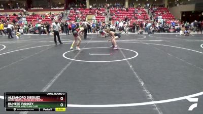 100 lbs Cons. Round 3 - Alejandro Dieguez, South Central Punisher Wrestli vs Hunter Pankey, Tonganoxie Wrestling Club