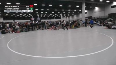 138 lbs Cons. Sub-quarters - Matthew Wasson, Harrison County Wrestling Club vs Hunter Arriaga, Flathead High School Wrestling