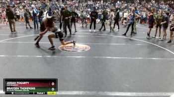 122 lbs Quarterfinal - Brayden Thompkins, KC Elite Training Center vs Josiah Fogarty, C2X Academy