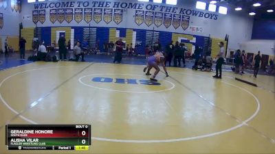 139 lbs Quarterfinal - Geraldine Honore, South Dade vs Alisha Vilar, Flagler Wrestling Club