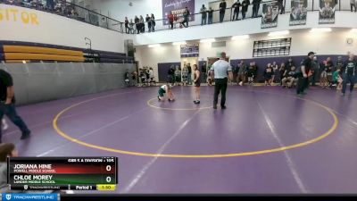 105 lbs Quarterfinal - Chloe Morey, Lander Middle School vs Joriana Hine, Powell Middle School