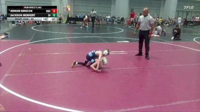 45 lbs Semifinal - Jenson Briscoe, Morris Wrestling Club vs Jackson Merkert, Mat Assassins