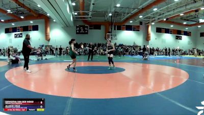 110 lbs Round 3 - Samantha Van Der Weken, Virginia Team Predator vs Allison Cruz, Warmup Gang Wrestling Club