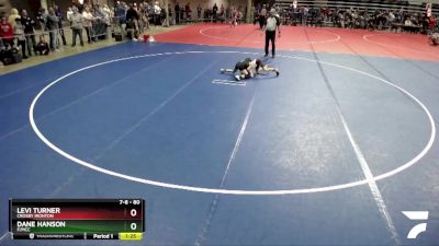 80 lbs Cons. Round 2 - Levi Turner, Crosby Ironton vs Dane Hanson, F/MCC