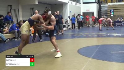 184 lbs Quarterfinal - Cameron Pine, Clarion vs Daniel Williams, Navy