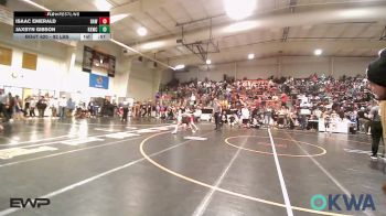 92 lbs Quarterfinal - Isaac Emerald, Raw Wrestling Club vs Jaxsyn Gibson, Keystone Kids Wrestling Club