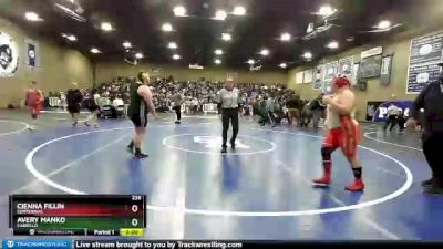 235 lbs Champ. Round 1 - Avery Manko, Cabrillo vs Cienna Fillin, Centennial