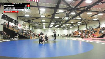 149 lbs Cons. Round 3 - Justin Boone, Manchester vs Brandon Lee, Ohio Northern