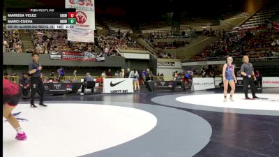 Champ. Round 1 - Marissa Velez, Kerman High School Wrestling vs Marci Cueva, Northview High School Wrestling