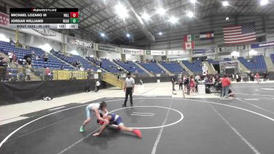 90 lbs 2nd Place - Michael Lozano III, Valley Bad Boys vs Jordan Williams, Black Fox Wrestling Academy