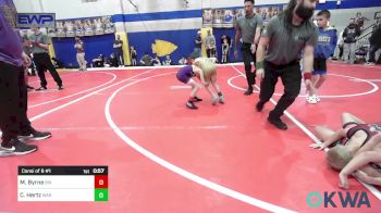 52 lbs Consi Of 8 #1 - Maijer Byrne, Bristow Wrestling vs Colter Hertz, Warner Eagles Youth Wrestling