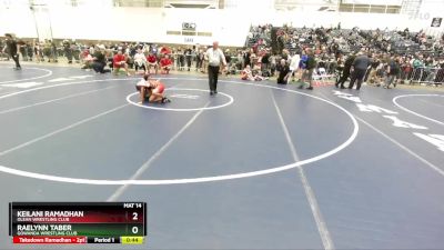 86-90 lbs Round 3 - Keilani Ramadhan, Olean Wrestling Club vs Raelynn Taber, Gowanda Wrestling Club