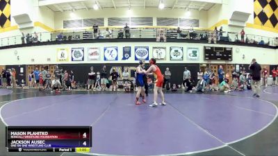 108 lbs Cons. Semi - Mason Plahitko, Roncalli Wrestling Foundation vs Jackson Ausec, One On One Wrestling Club