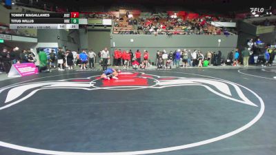 132 lbs Consi Of 8 #1 - Tommy Magallanes, Justin Garza vs Titus Willis, Independence