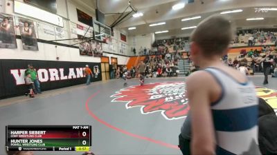 50-55 lbs Round 2 - Hunter Jones, Powell Wrestling Club vs Harper Siebert, Cody Wrestling Club