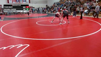 189 lbs 7th Place Match - Maxwell Carter, Buffalo vs Tyler Kraft, Marshall