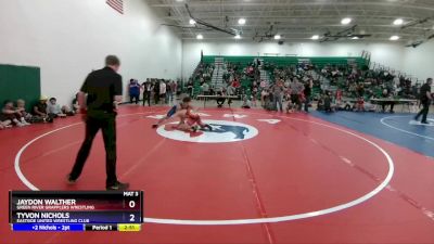 157 lbs Champ. Round 1 - Jaydon Walther, Green River Grapplers Wrestling vs Tyvon Nichols, Eastside United Wrestling Club