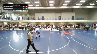 138 lbs Cons. Round 2 - Carson Lewis, Minico Spartans vs Ty Petersen, East Idaho Elite