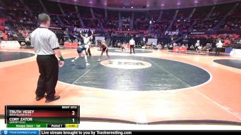 2A 113 lbs Cons. Round 3 - Truth Vesey, Rock Island (H.S.) vs Cory Zator, Lemont (H.S.)